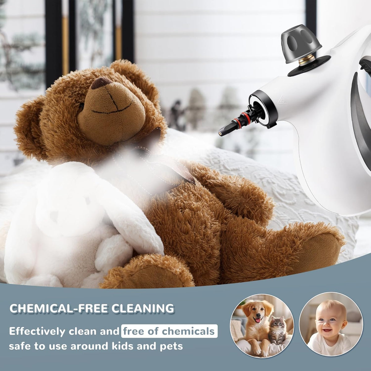 Effortless Handheld Steam Cleaning Solution