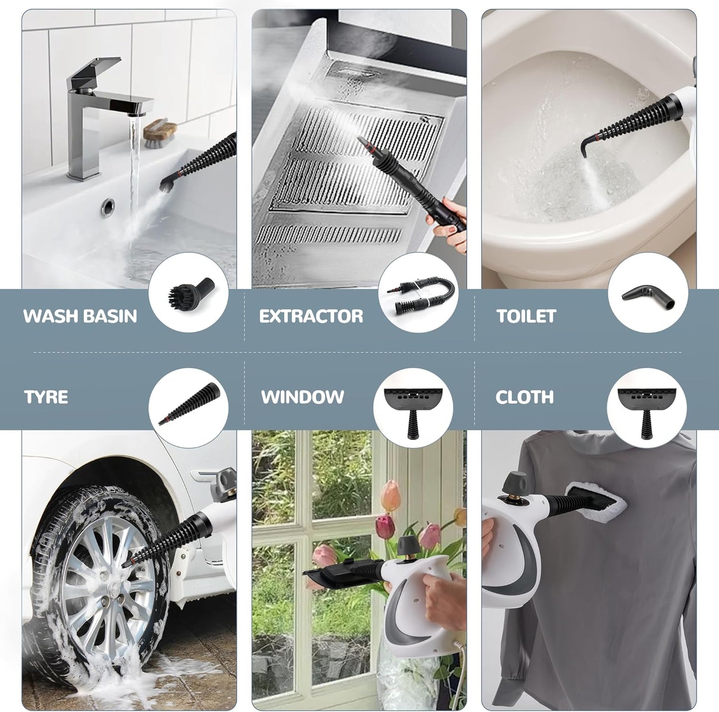 Effortless Handheld Steam Cleaning Solution