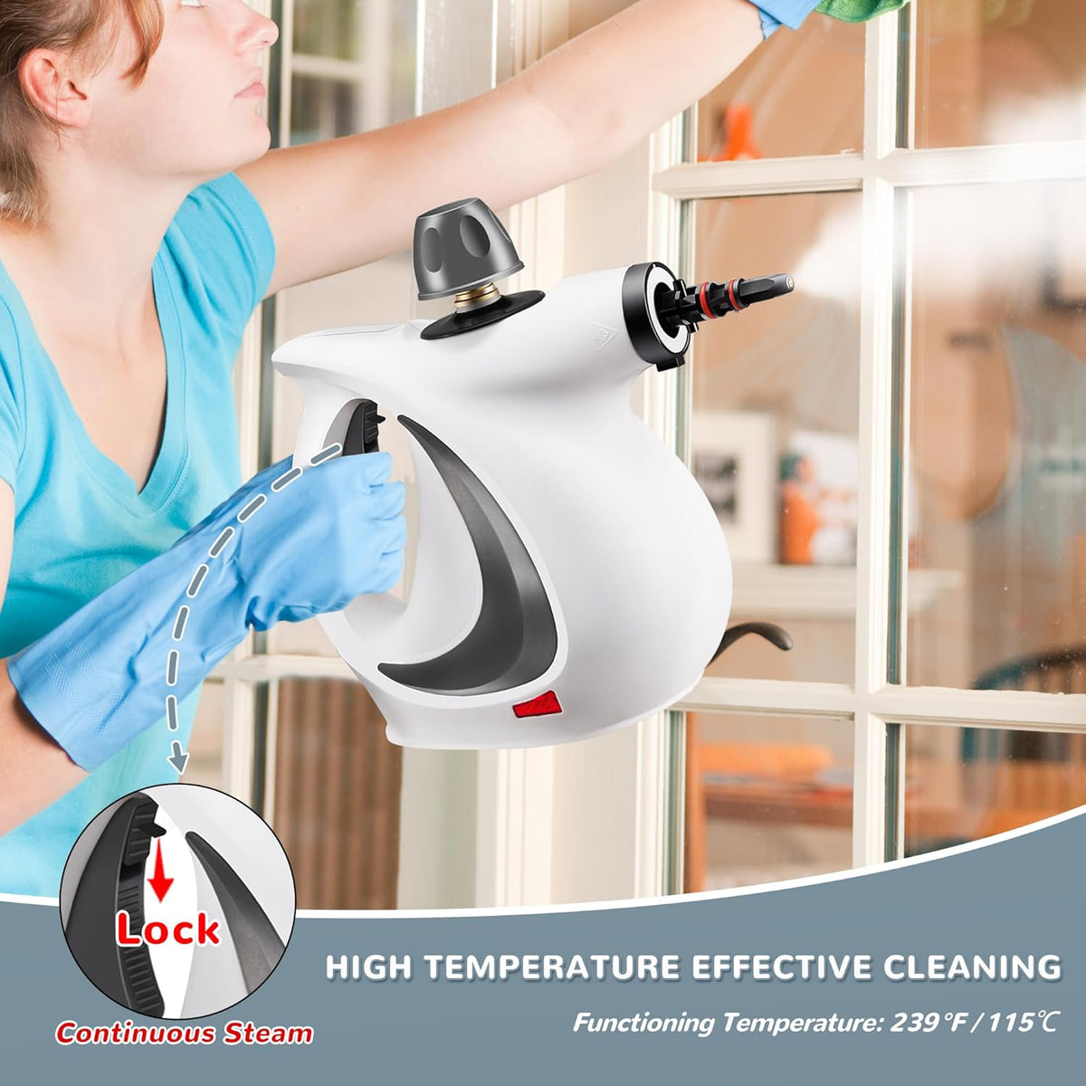 Effortless Handheld Steam Cleaning Solution