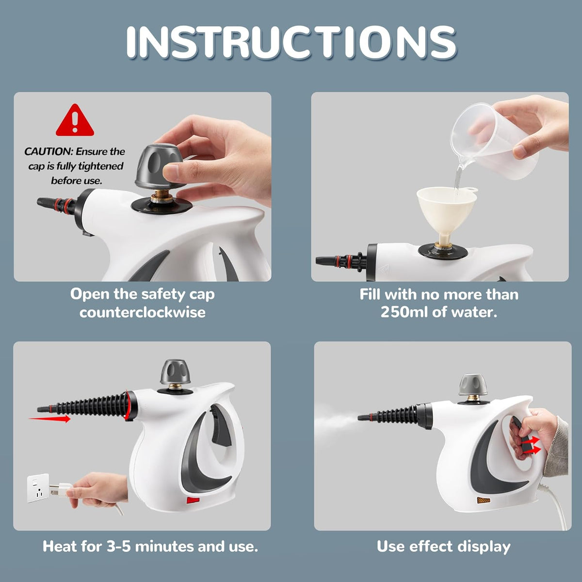 Effortless Handheld Steam Cleaning Solution