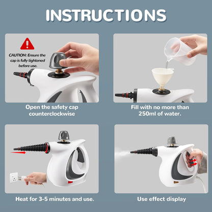 Effortless Handheld Steam Cleaning Solution